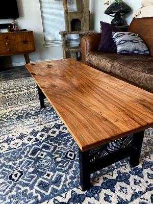 Texas pecan coffee table